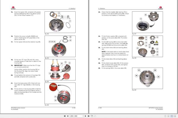 Massey Ferguson Tractor MF 6700S Series Workshop Service Manual ACT0025630 2