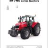 Massey Ferguson Tractor MF 7700 Series Workshop Service Manual ACT0009130 1