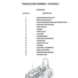 Massey Ferguson Tractor MF2625 Workshop Service Manual 2400288S01 1