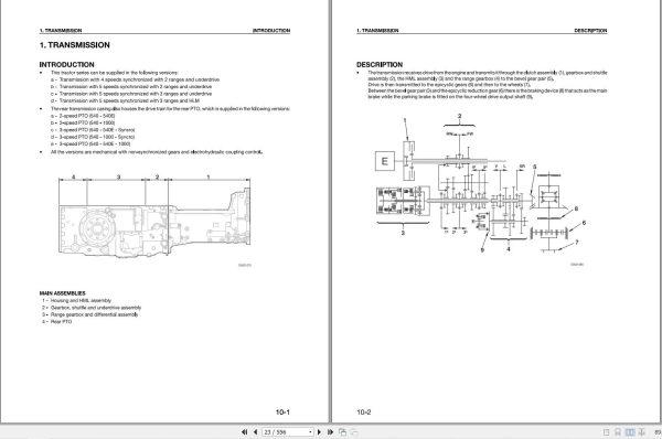 Massey Ferguson Tractor MF3400 F Workshop Manual 1857664M1 1