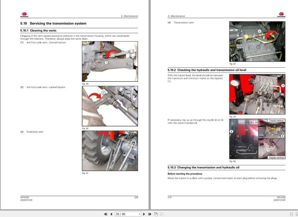 Massey Ferguson Tractor MF4200 Series Operator Manual 6269701M5 2