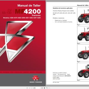 Massey Ferguson Tractor MF4200 Series Workshop Manual 1