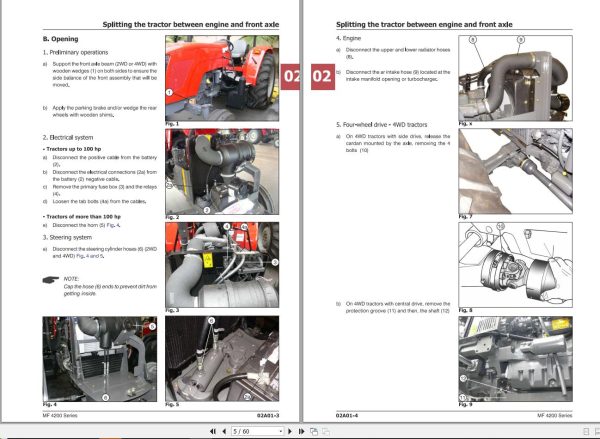 Massey Ferguson Tractor MF4200 Series Workshop Manual 6288726M2 2