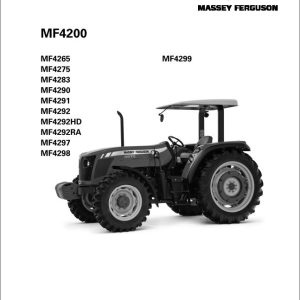 Massey Ferguson Tractor MF4200 Series Workshop Service Manual 6288723M3 1