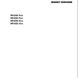 Massey Ferguson Tractor MF4200Xtra Series Workshop Service Manual 1