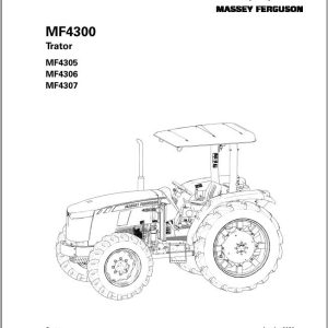 Massey Ferguson Tractor MF4305 MF4306 MF4307 Operator Manual ACW7375530 PT 1