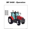 Massey Ferguson Tractor MF5410 to MF5450 Operation Manual 4373019M2 1