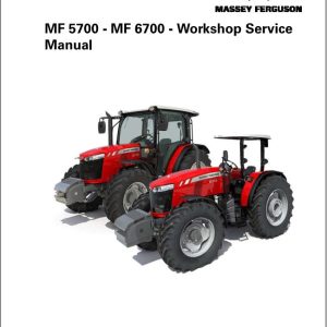 Massey Ferguson Tractor MF5700 MF6700 Workshop Service Manual ACT001919A 1