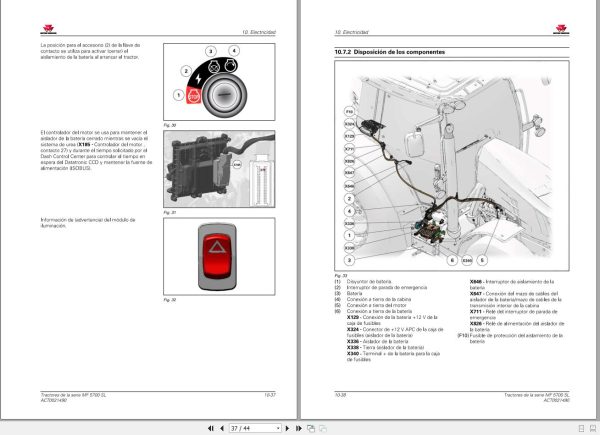 Massey Ferguson Tractor MF5700SL Series Workshop Manual ACT0021490 ES 2