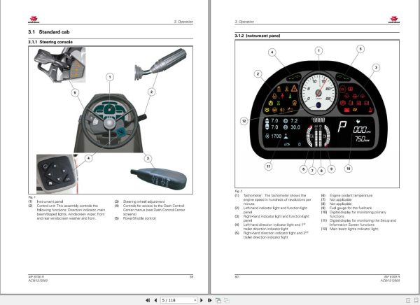 Massey Ferguson Tractor MF6711R MF6712R MF6713R Operator Manual ACW1513500 2