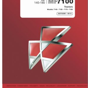 Massey Ferguson Tractor MF7100 Series Operator Manual 6287050M1 1