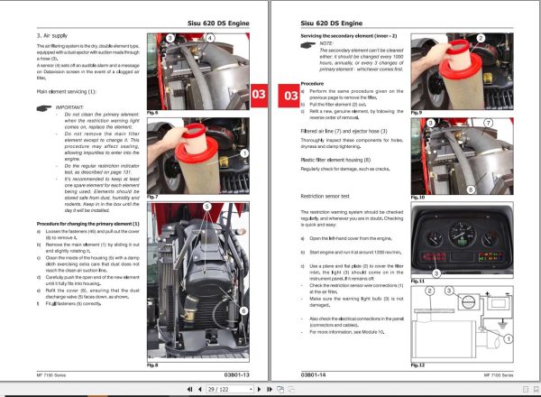 Massey Ferguson Tractor MF7100 Series Workshop Manual 6285252M1 2