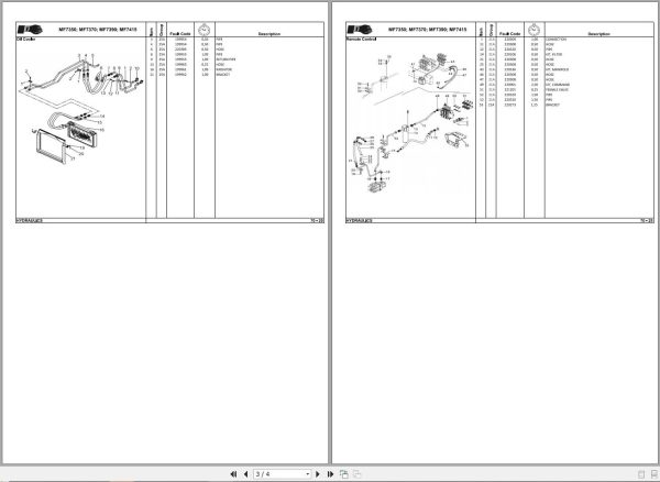 Massey Ferguson Tractor MF7350 to MF7415 Dyna6 Repair Time Schedule 6290326M1 2