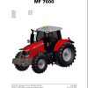Massey Ferguson Tractor MF7600 Series Workshop Service Manual 4373215M3 1