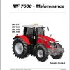 Massey Ferguson Tractor MF7614 MF7615 MF7616 MF7618 Maintenance Manual 4373389M2 1