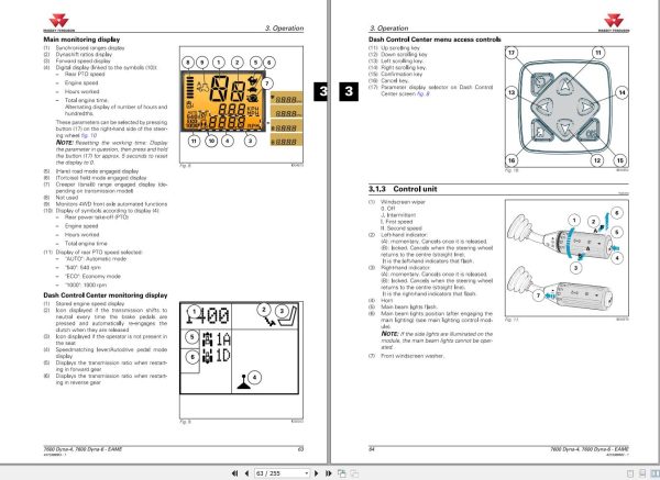 Massey Ferguson Tractor MF7614 MF7615 MF7616 MF7618 Operation Manual 4373388M3 2