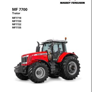 Massey Ferguson Tractor MF7700 Series Service Manual ACW3629800 PT 1
