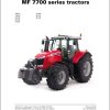 Massey Ferguson Tractor MF7700 Series Workshop Service Manual ACT0009130 1