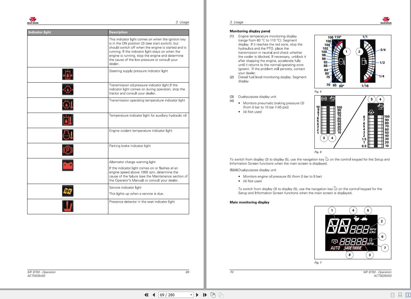 Massey Ferguson Tractor MF8700 Operation Manual ACT0026450 2