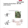 Massey Ferguson Tractor MF8700 Series Technician Service Book 1