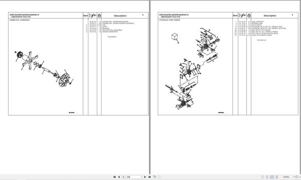 Massey Ferguson WR9735 WR9740 WR9760 WR9770 Repair Time Schedule 4283451M2 2