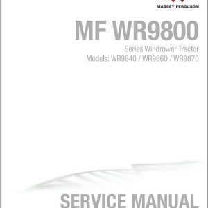 Massey Ferguson Windrower MF WR9800 Series Workshop Service Manual 4283555M4 1