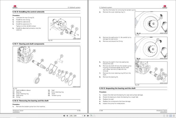 Massey Ferguson Windrower MF WR9800 Series Workshop Service Manual 4283555M4 2