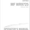 Massey Ferguson Windrower Tractor WR9725 Operator Manual 700737891B 1
