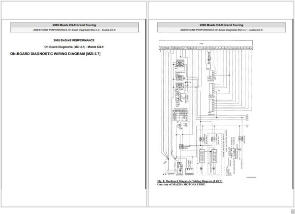 Mazda CX 9 V6 3.5 3.7L 2006–2015 Workshop Manual Wiring Diagrams 2