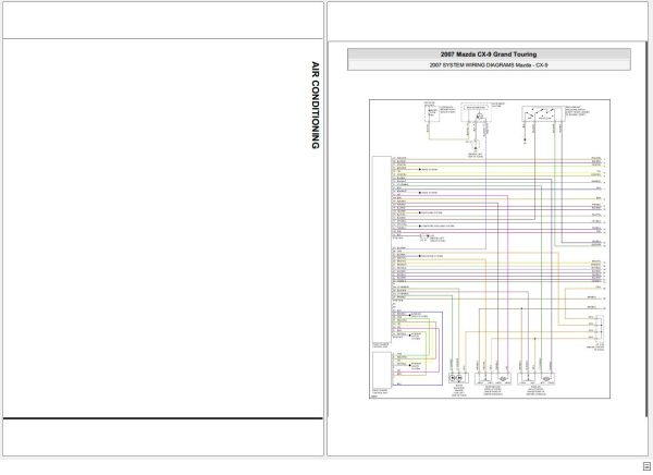 Mazda CX 9 V6 3.5 3.7L 2006–2015 Workshop Manual Wiring Diagrams 3