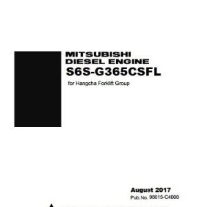 Mitsubishi Engine S6S G365CSFL Parts Catalog 98615 C4000 2017 EN 1