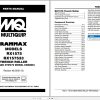 Multiquip Trench Roller RX1575 RX157533 Part Manual 2015 1