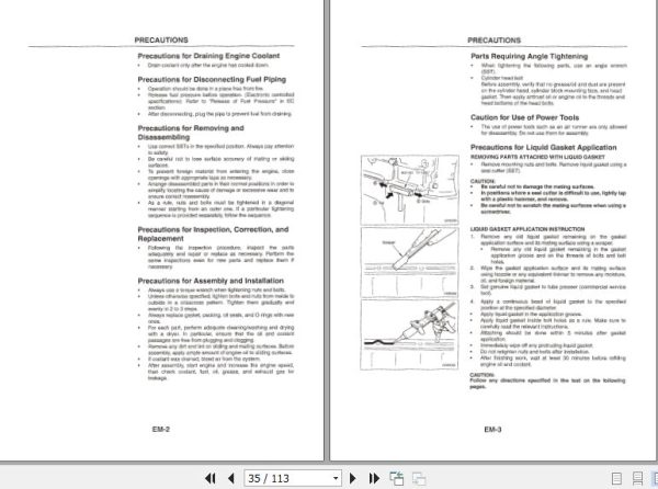 Nissan Engine K21 K25 Service Manual 2012 EN 2
