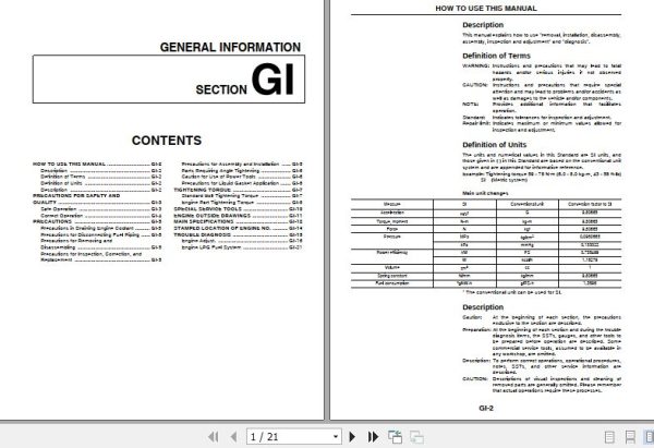 Nissan Engine K21 K25 Service Manual EN 1