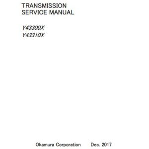 Okamura Transmission Y43300X Y43310X Service Manual 2017 EN 1