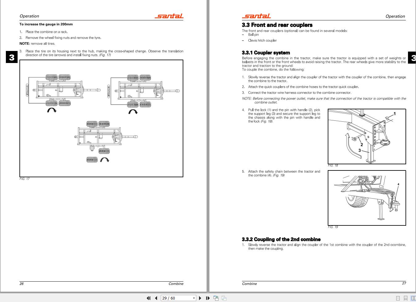 Santal Agricultural VT10 Tandem to VT13 Tridem Operator Manual 7500.066.9 2