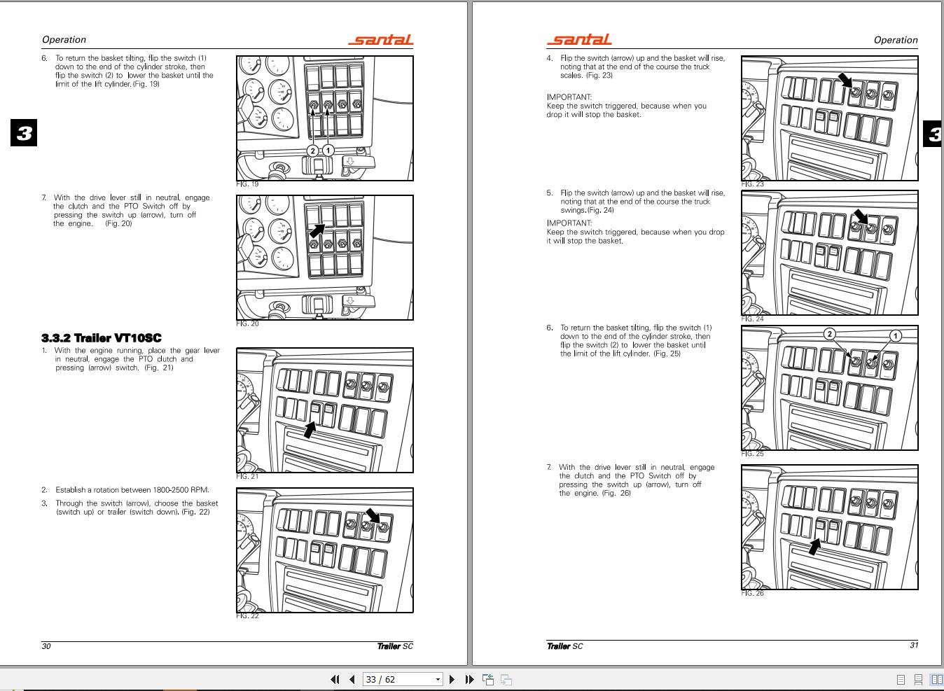 Santal Agricultural VT6SC VT10SC Operator Manual 7500.065.0 2