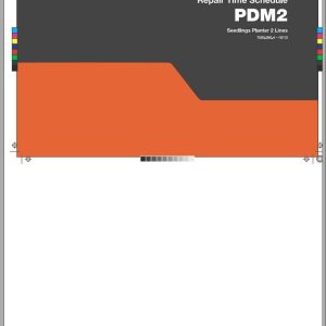 Santal Seedlings Planter 2 Lines PDM2 Repair Time Schedule 7500.080.4 1