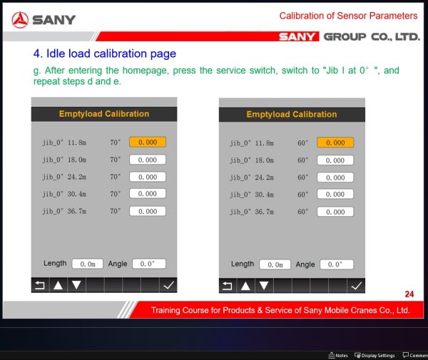 Sany LMI Operation Training 2