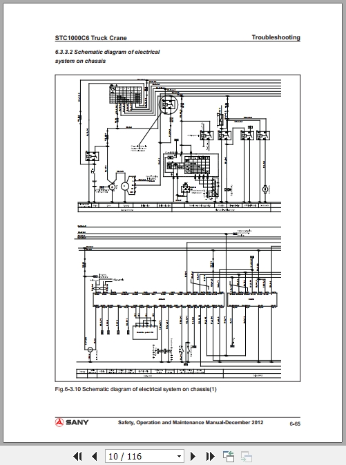 Sany Truck Crane STC1000C6 Electrical Hydraulic Schematic 3