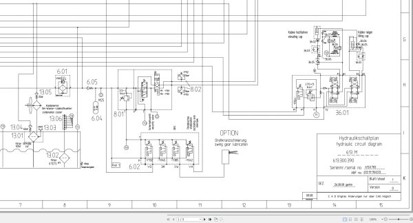 Sennebogen Compact Telescopic Crane 613M Hydraulic Circuit Diagram 613.300.390 EN DE 2