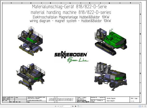 Sennebogen Material Handing 818 822 D Series Magnet System Wiring Diagram 578382 EN DE 1