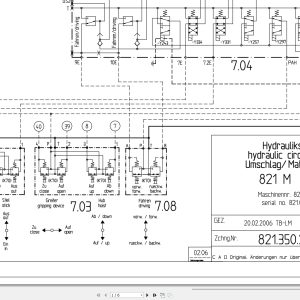 Sennebogen Material Handing 821M C Series Hydraulic Circuit Diagram 821.350.2280 1 EN DE 1