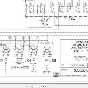 Sennebogen Material Handing 825M C Series Hydraulic Circuit Wiring 825.350.670 1 EN DE 1