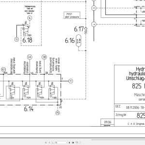 Sennebogen Material Handing 825M D Series Hydraulic Circuit Diagram 825.400.030 1 EN DE 1