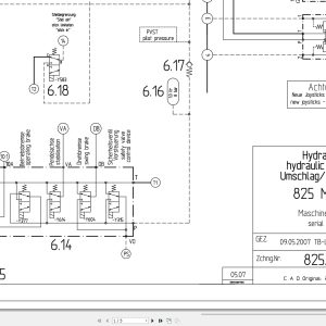 Sennebogen Material Handing 825M D Series Hydraulic Circuit Diagram 825.400.610 1 EN DE 1