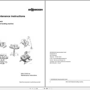 Sennebogen Material Handing 830 Maintenance Instructions 2022 1