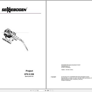 Sennebogen Material Handing 870 Spare Parts Catalog EN DE 1