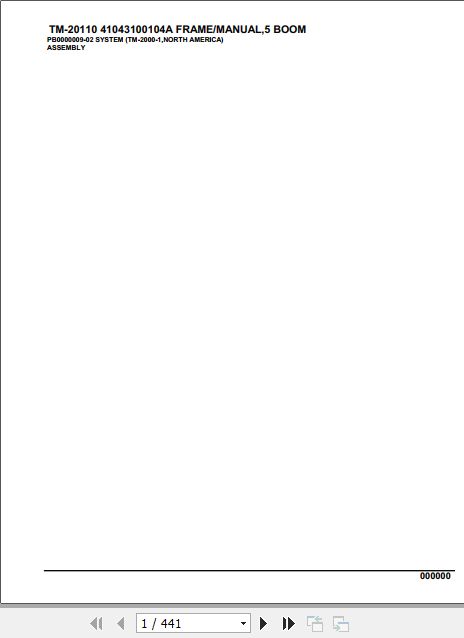 Tadano Cargo Crane TM 20110 Parts Catalog 1