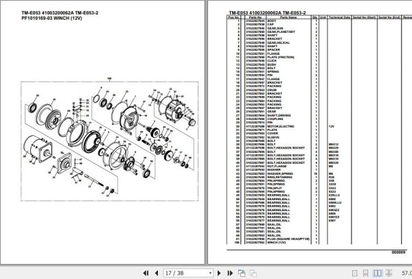 Tadano Cargo Crane TM E053 Parts Catalog 2